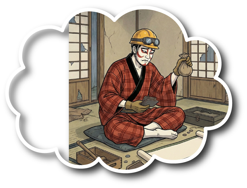 困っている男性のイメージ